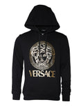 Versace Black Medusa Print Cotton HoodiePullover Sweatshirt Sweater Versace
