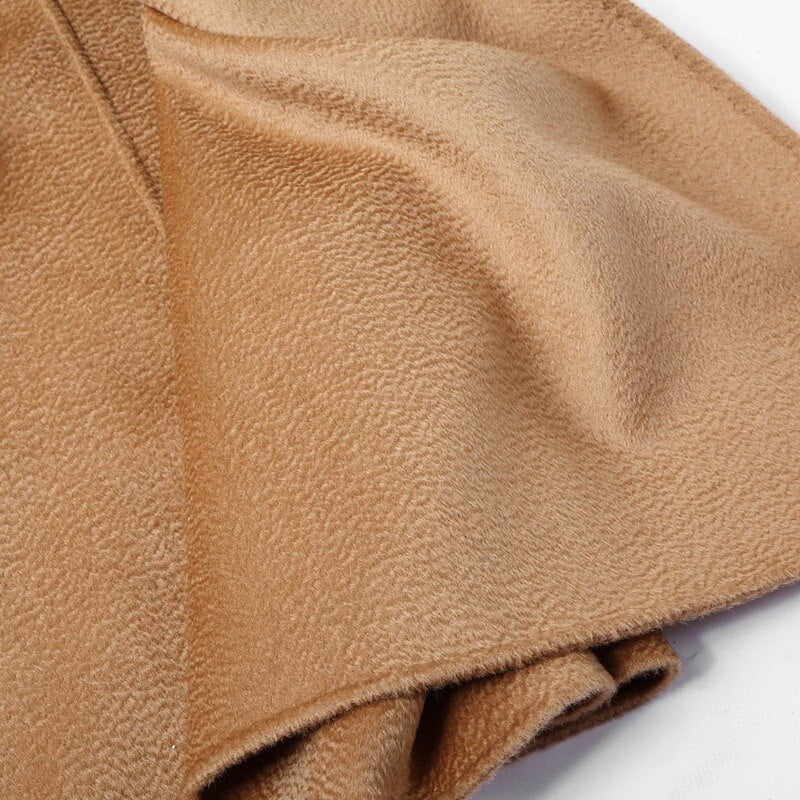 Autumn And Winter New Style Home Handmade Double-Sided Cloth Water Ripple Wool Coat Wool Cashmere Coat Women eprolo
