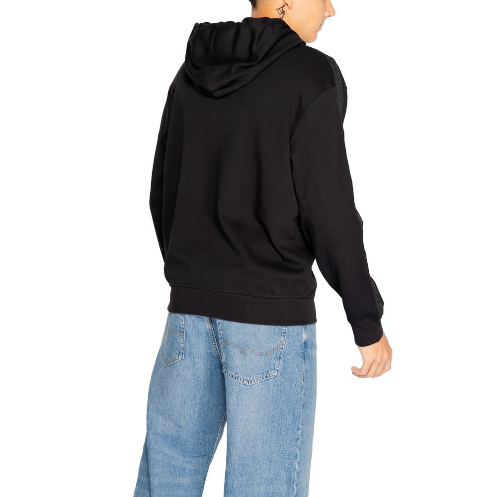 Armani Exchange Black Cotton Hoodie Armani Exchange