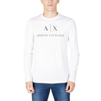 Armani Exchange White Cotton Long Sleeve T-Shirt Armani Exchange