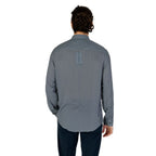 Armani Exchange Gray Viscose Pattern Shirt Armani Exchange