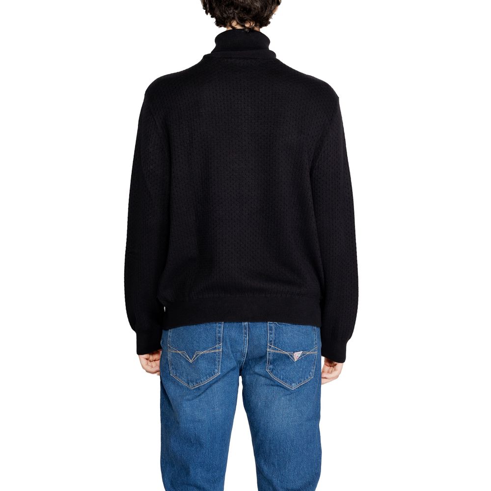 Armani Exchange Black Cotton Turtleneck Armani Exchange