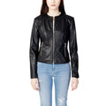 Armani Exchange Black Polyester Leather Jacket Armani Exchange