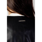 Armani Exchange Black Polyester Leather Jacket Armani Exchange