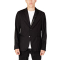 Armani Exchange Black Polyester Blazer Armani Exchange