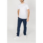Armani Exchange Blue Cotton Casual Pants Armani Exchange
