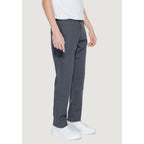 Armani Exchange Black Cotton Casual Pants Armani Exchange