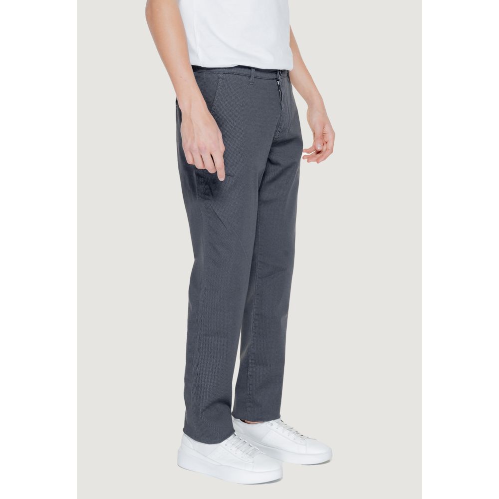 Armani Exchange Black Cotton Casual Pants Armani Exchange