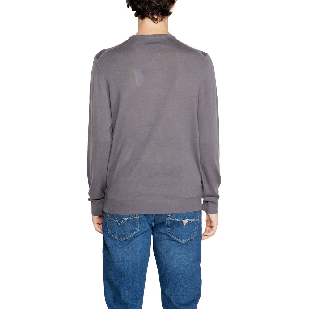 Armani Exchange Gray Wool Sweatshirt Armani Exchange