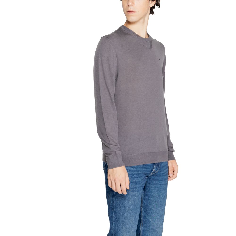 Armani Exchange Gray Wool Sweatshirt Armani Exchange
