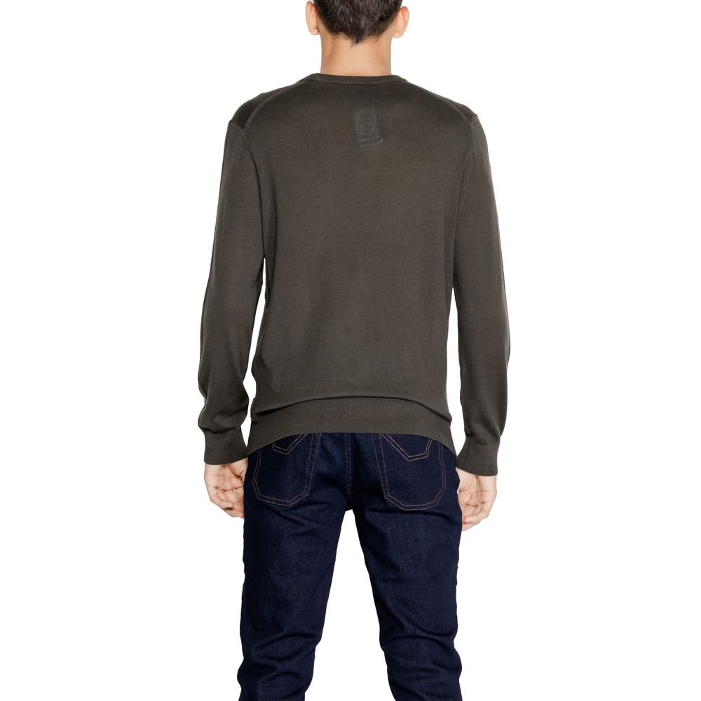 Armani Exchange Green Wool Sweatshirt Armani Exchange