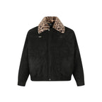 Leopard suede jacket with cotton jacket for men eprolo