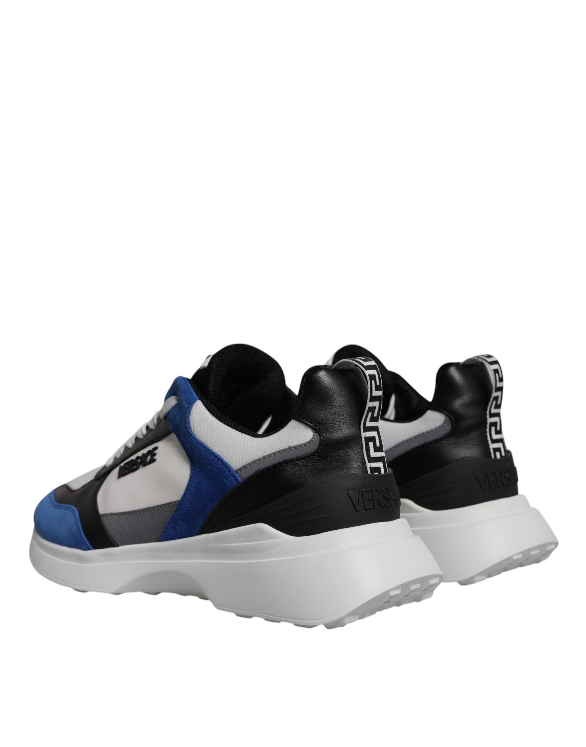 Versace Multicolor Canvas Quad Fabric Medusa Low Top Sneakers Shoes Versace
