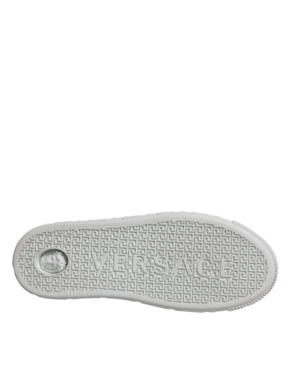 Versace White Pink Greca Print Platform Low Top Sneakers Shoes Versace