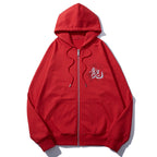 Heavy industry embroidered golden dragon sweatshirt men loose autumn pure cotton national trend jacket men eprolo