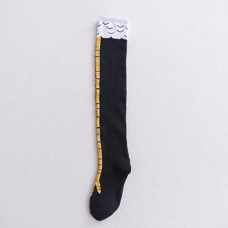 Chicken Claw Socks Women's Over Knee Socks Ostrich Pattern Knee Legs Chicken Feet Long Tube eprolo