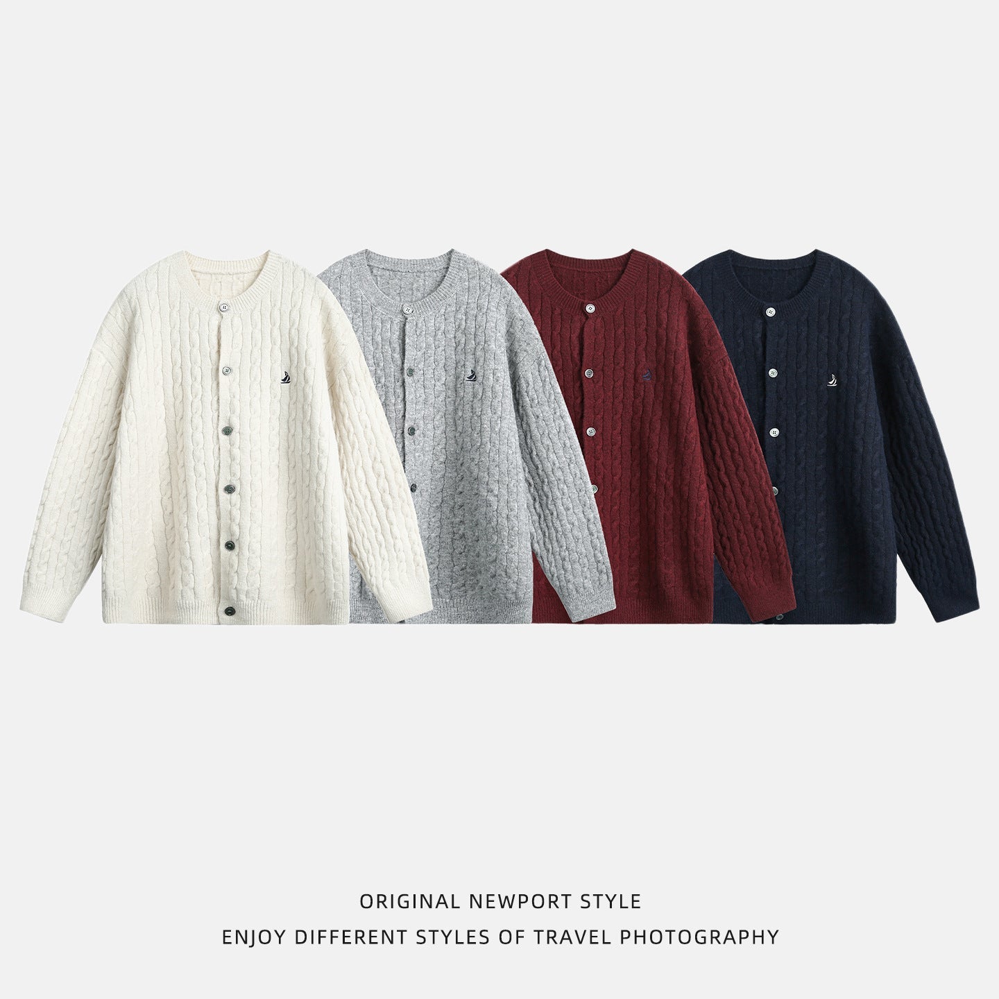 Loose twisted flower round neck sweater for men eprolo