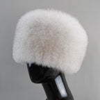 Fashion Real Fur Hats Winter Hats For Women Natural Fox Fur Beanies Real Fox Bomber Hat Fluffy Popular Russian Female Round Cap eprolo