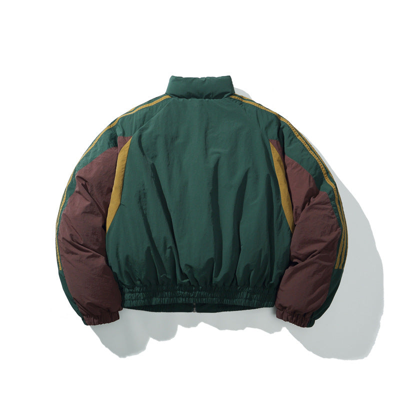 Street Style Color-blocked Cotton Coat for Men and Women, Winter Casual Thick Warm Puffer Jacket, Couple's Cotton Coat Outerwear eprolo