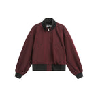 Jacket with Stand Collar and Clean Fit Short Baseball Style for Men and Women eprolo