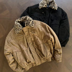 Leopard suede jacket with cotton jacket for men eprolo