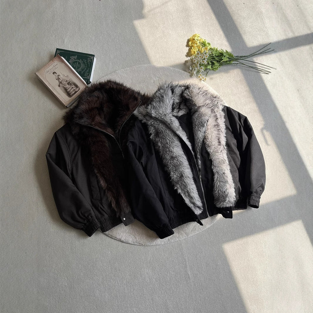 Cleanfit Double-Layer Faux Fur Collar Thickened Warm Winter Jacket for Men eprolo