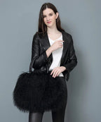 Real Mongolian Fur Bags Australian Beach Wool Fur Shoulder Bag Ladies Tibet Lamb Fur Wrist Bag Large Capacity eprolo