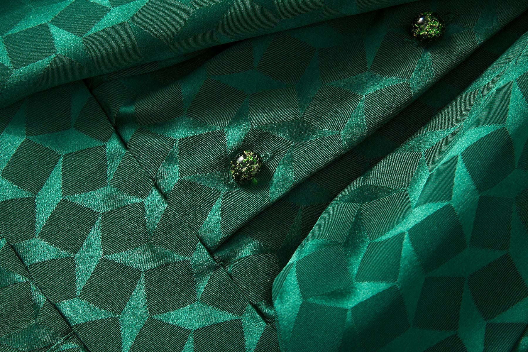Spring And Summer New Quality Acetic Acid Jacquard Popular Green Slimming Large Swing Dress With Bow Women's Skirt eprolo