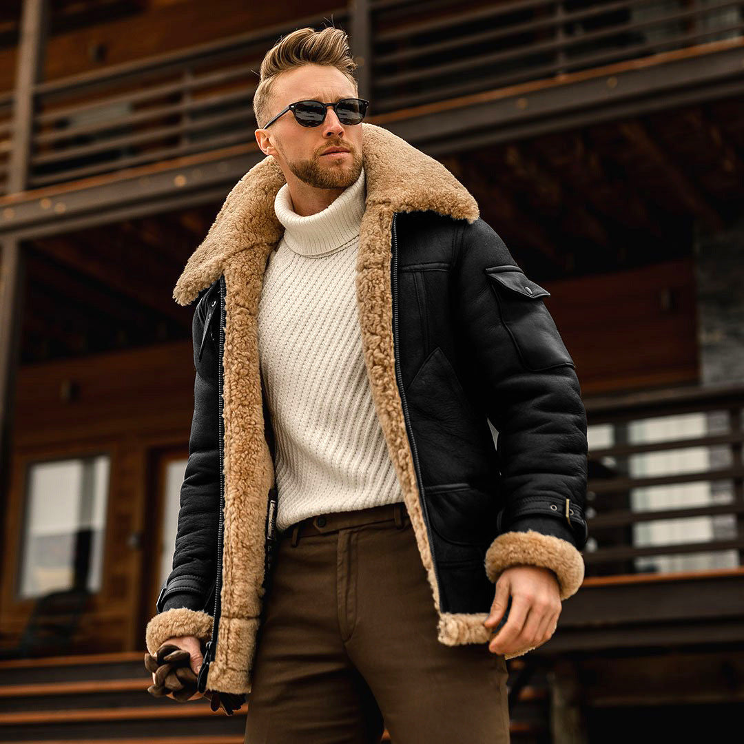 Winter Jacket Mens Military Fleece Warm Jackets Male Fur Collar Coats Army Tactical Jacket VELORIA - Thread of Generations