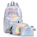 Holographic Laser Backpack Embroidered Crybaby Letters Hologram Backpack set School Bag +shoulder bags +penbags 3pcs/set eprolo