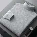 Men's high collar pullover sweater for autumn and winter, loose knit base sweater for men eprolo