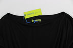 Versace Jeans Black Modal Silk Shift Knee Dress Versace Jeans