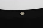 Versace Jeans Black Modal Silk Shift Knee Dress Versace Jeans