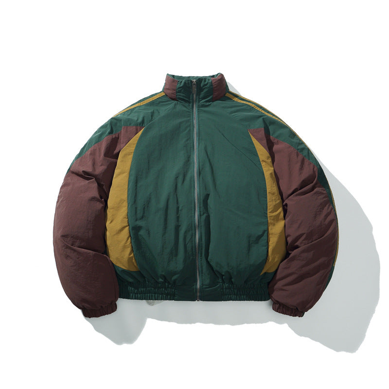 Street Style Color-blocked Cotton Coat for Men and Women, Winter Casual Thick Warm Puffer Jacket, Couple's Cotton Coat Outerwear eprolo
