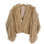 Winter New Fox Car Strip Sweater Women's Ultra-Short Cardigan Waistcoat Light Luxury eprolo