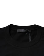 Versace Black Medusa Embroidery Crew Neck Pullover Sweater - VELORIA - Thread of Generations