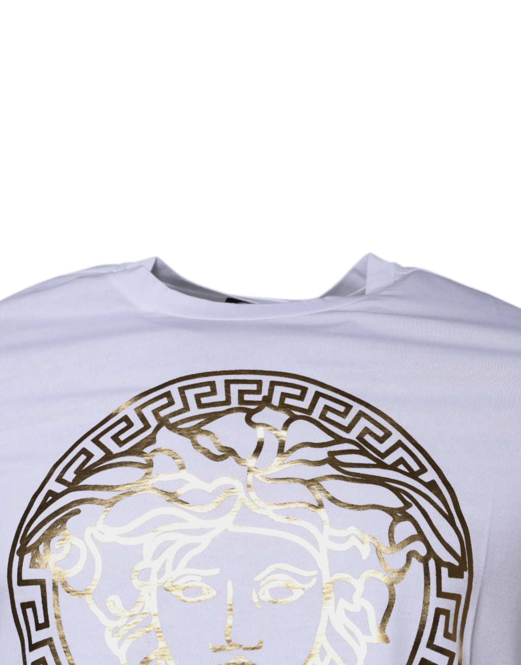 Versace White Medusa Print Cotton Crew Neck T-shirt - VELORIA - Thread of Generations
