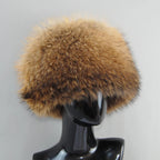 Fashion Real Fur Hats Winter Hats For Women Natural Fox Fur Beanies Real Fox Bomber Hat Fluffy Popular Russian Female Round Cap eprolo