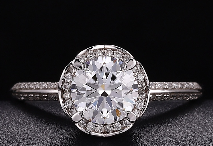 Cultured Diamond Ring, Elegant Diamond Engagement Ring, Non-Tarnishing 18K Gold Lab-Grown Diamond Ring eprolo