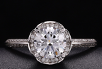 Cultured Diamond Ring, Elegant Diamond Engagement Ring, Non-Tarnishing 18K Gold Lab-Grown Diamond Ring eprolo