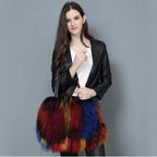 Real Mongolian Fur Bags Australian Beach Wool Fur Shoulder Bag Ladies Tibet Lamb Fur Wrist Bag Large Capacity eprolo