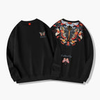Autumn Zhuangzhou Mengdie embroidery printed round neck longsleeved T shirt trendy retro sports pullover sweatshirt for men eprolo