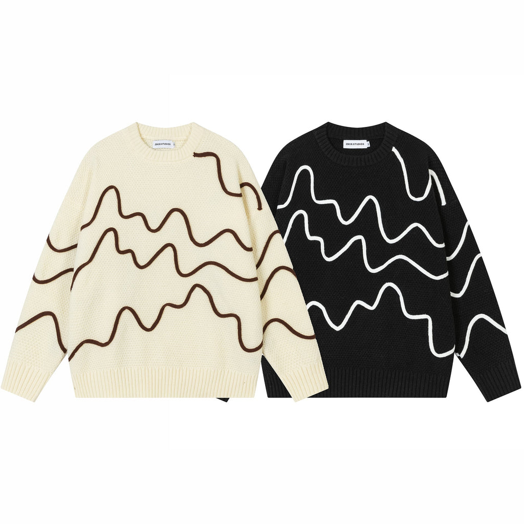 Color blocking line design sweater for men eprolo