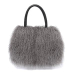Real Mongolian Fur Bags Australian Beach Wool Fur Shoulder Bag Ladies Tibet Lamb Fur Wrist Bag Large Capacity eprolo