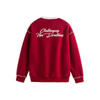 Red Sweatshirt with Embroidered Design for Men eprolo