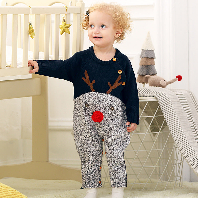 Children's Christmas knitted sweater LittleYogaSocks