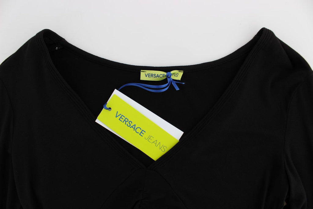 Versace Jeans Black Stretch Longsleeve Sweater Versace Jeans