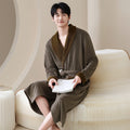 Winter Sleeping Robe for Men, Thickened and Warm, Medium to Long Robe for Men eprolo