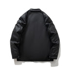 PU Leather Jacket Men Autumn Winter Light Business Turn-down Collar Thickened Padded Motorcycle Leather Jacket Padded Jacket Men eprolo
