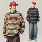 Striped round neck sweater for men eprolo